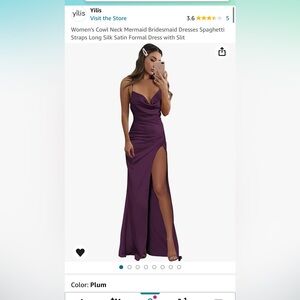 Plum Purple Wedding Guest/Formal Dress